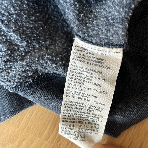 Abercrombie & Fitch Pullover Distressed Hoodie - Blue Grey - Picture 8 of 8